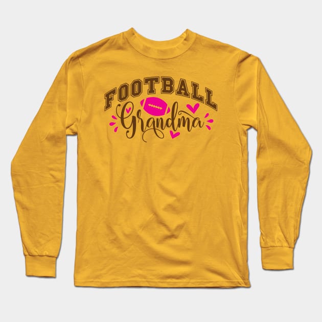 Football Grandma Long Sleeve T-Shirt by busines_night